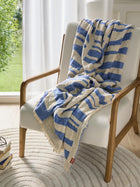 Decke Jana Creme/Blau