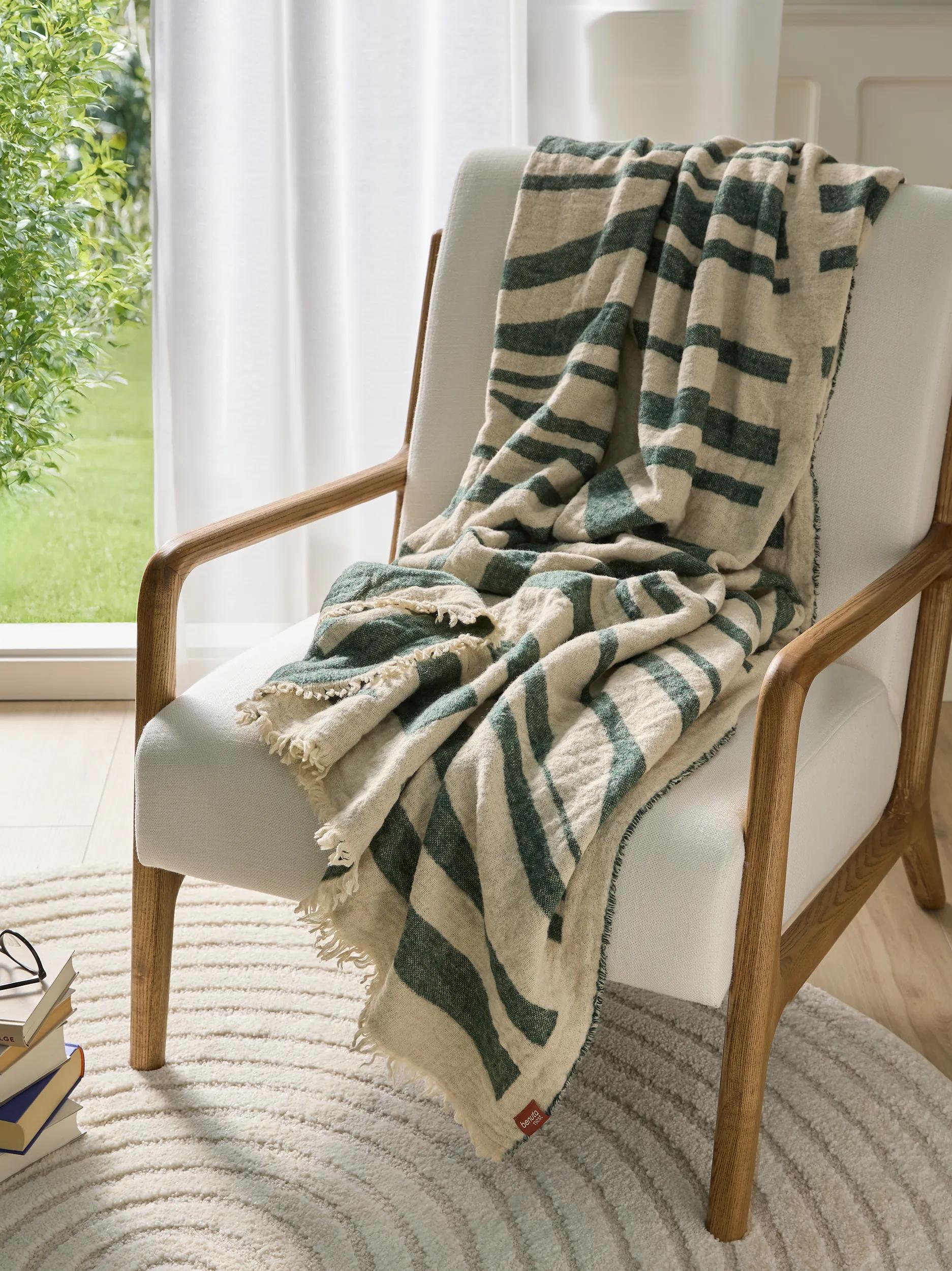 Blanket Jana Cream/Green