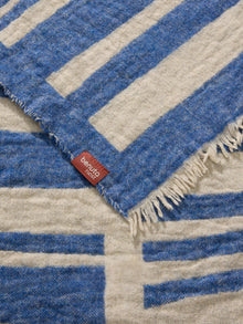 Decke Jana Creme/Blau