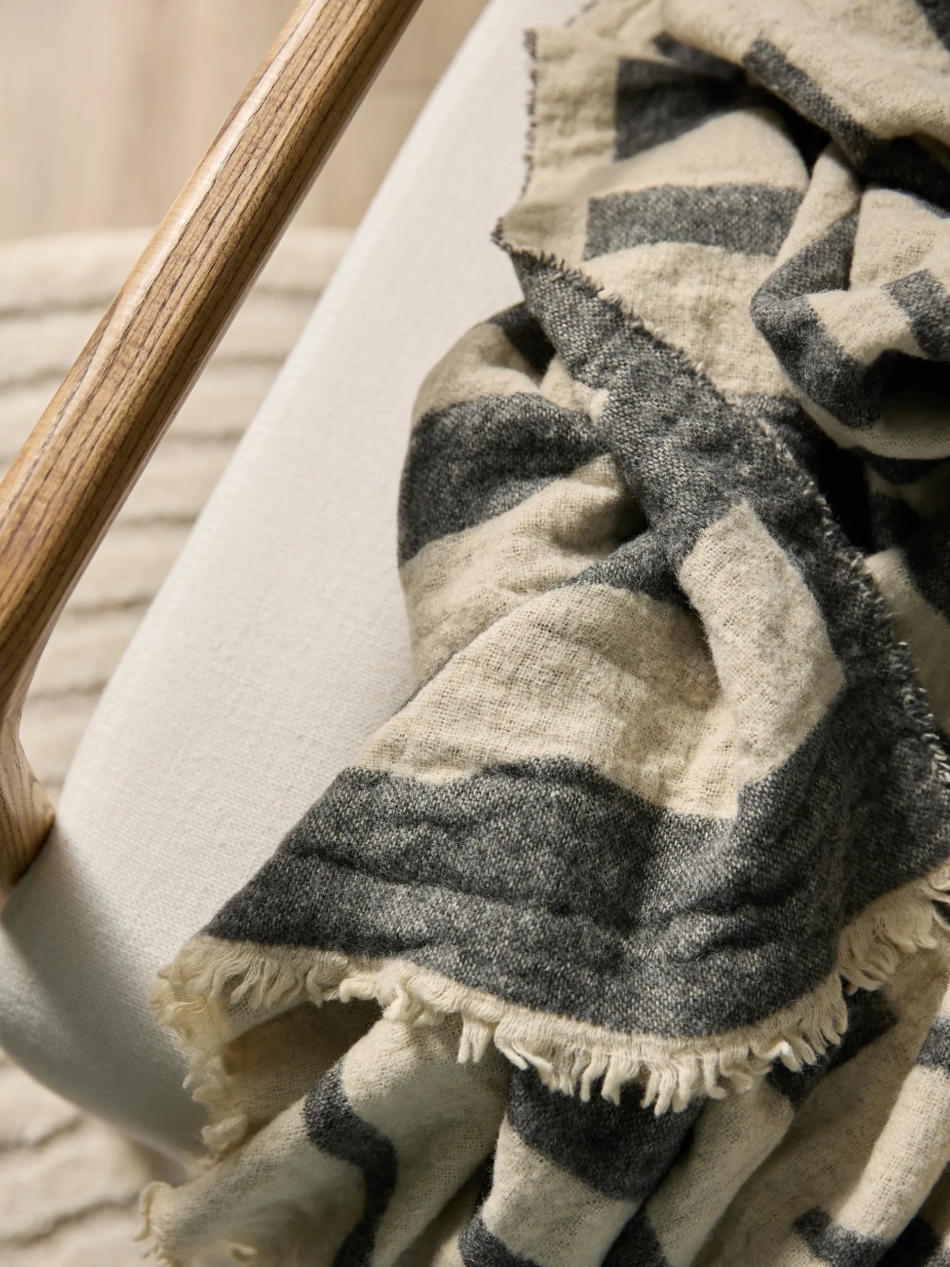 Decke Jana Creme/Grau