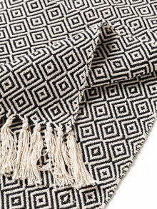 Cotton blanket Jasmin Black