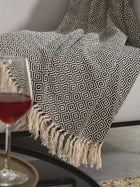 Cotton blanket Jasmin Black