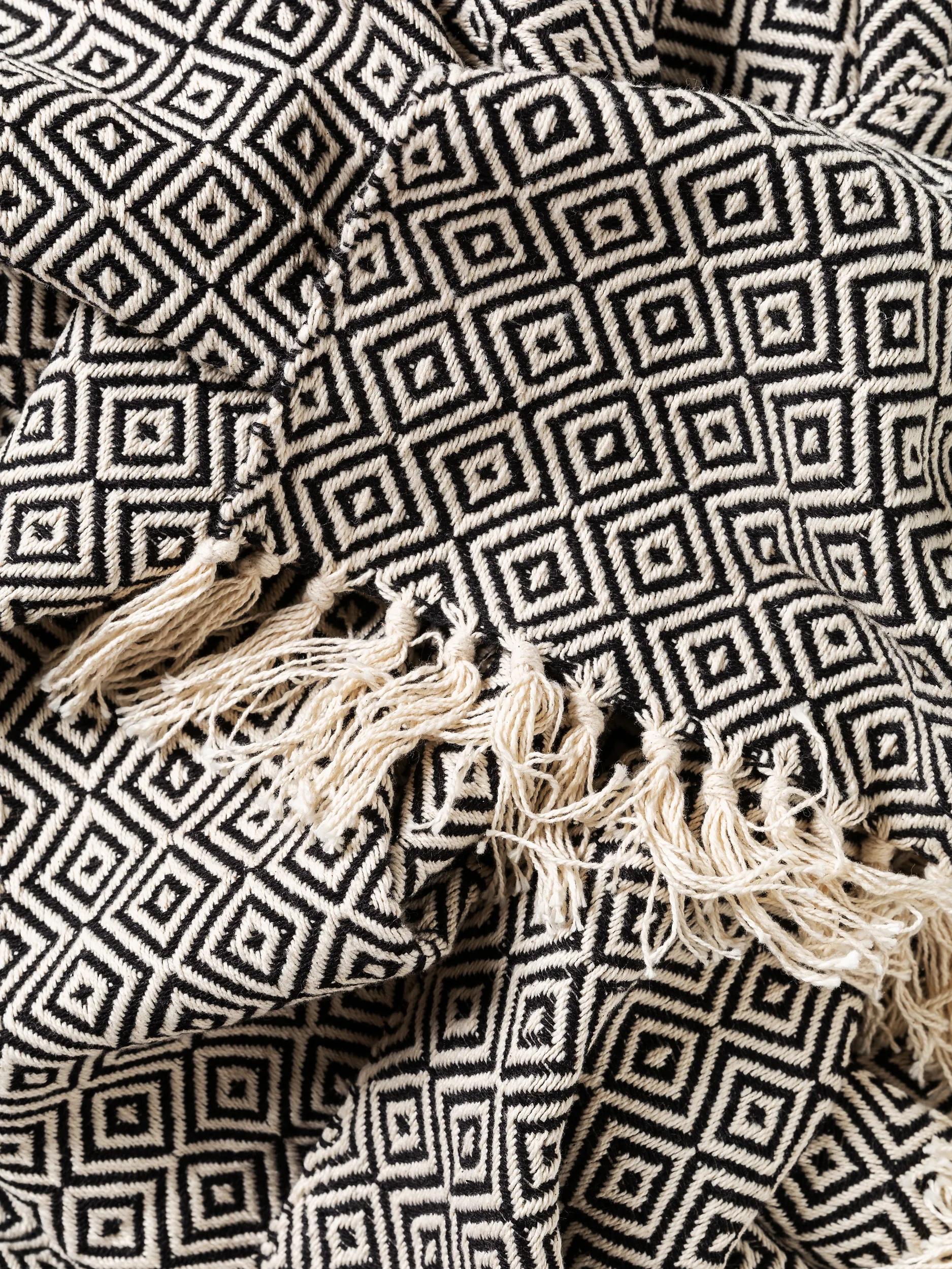 Cotton blanket Jasmin Black
