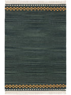 Wool Rug Jivan Dark Green
