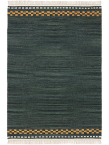 Wool Rug Jivan Dark Green