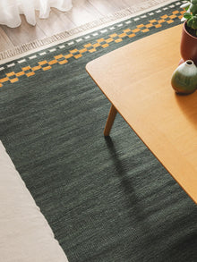 Wool Rug Jivan Dark Green