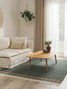 Wool Rug Jivan Dark Green