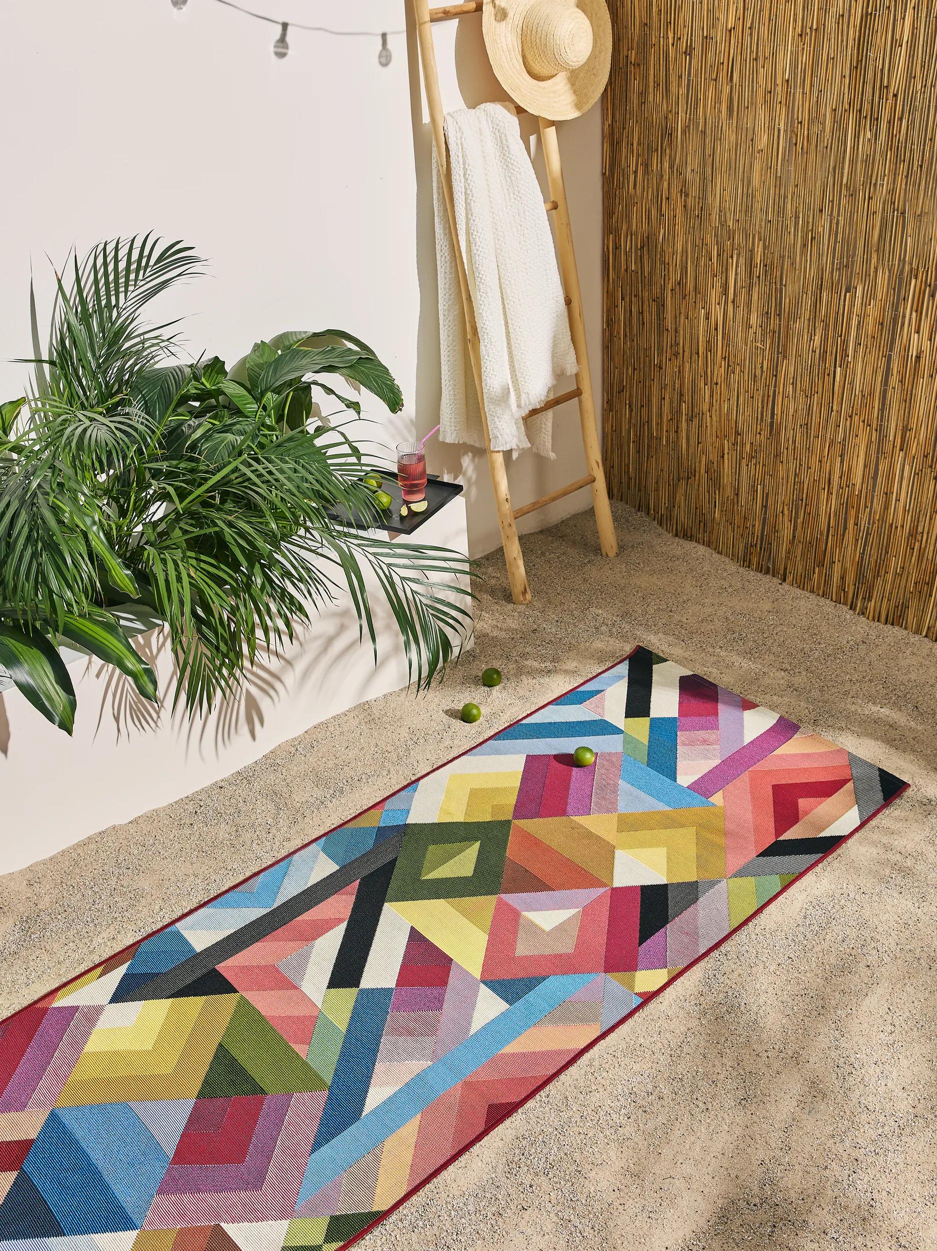 In- & Outdoor Läufer Jovis Mehrfarbig/Blau