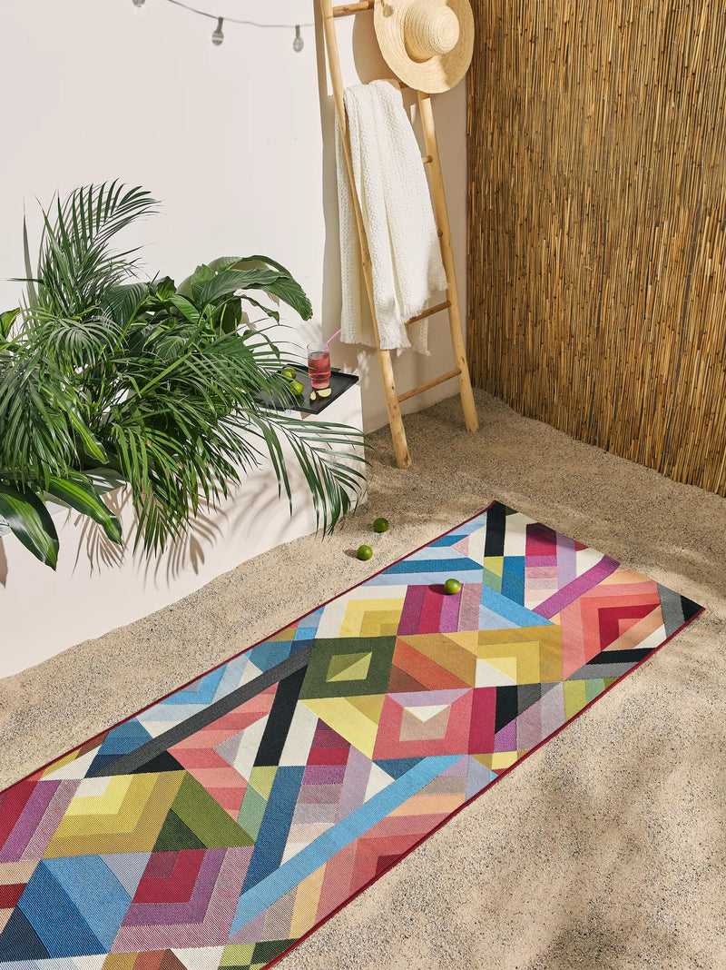 In- & Outdoor Läufer Jovis Mehrfarbig/Blau