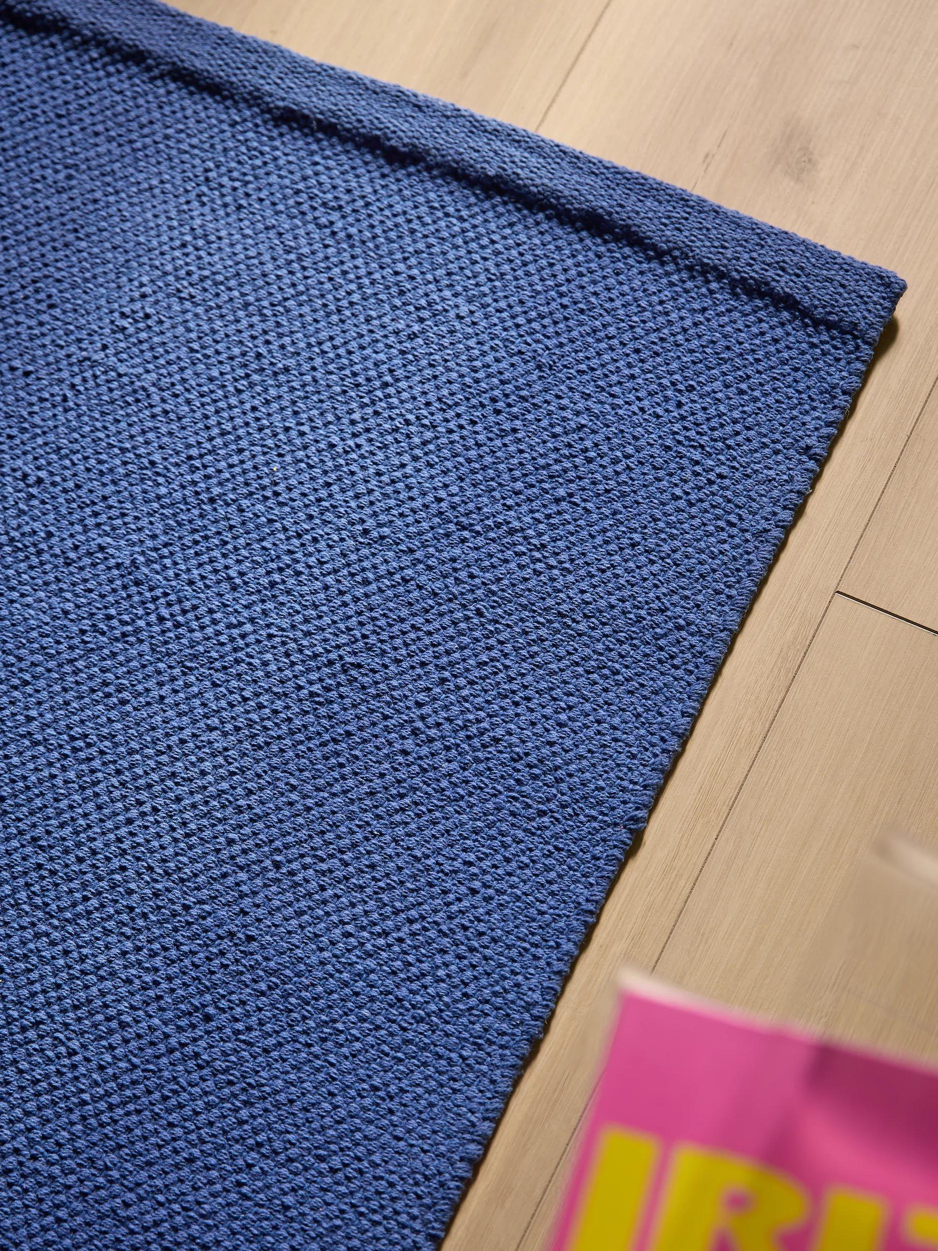 Cotton Rug Joy Dark Blue