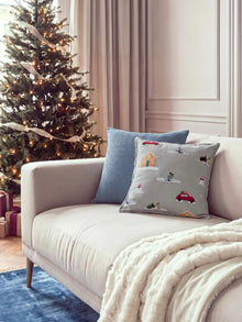 Christmas Cushion Joyful Blue