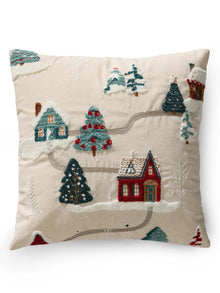 Christmas Cushion Joyful White