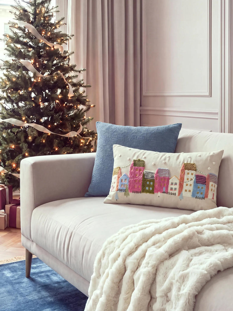 Christmas Cushion Joyful Cream