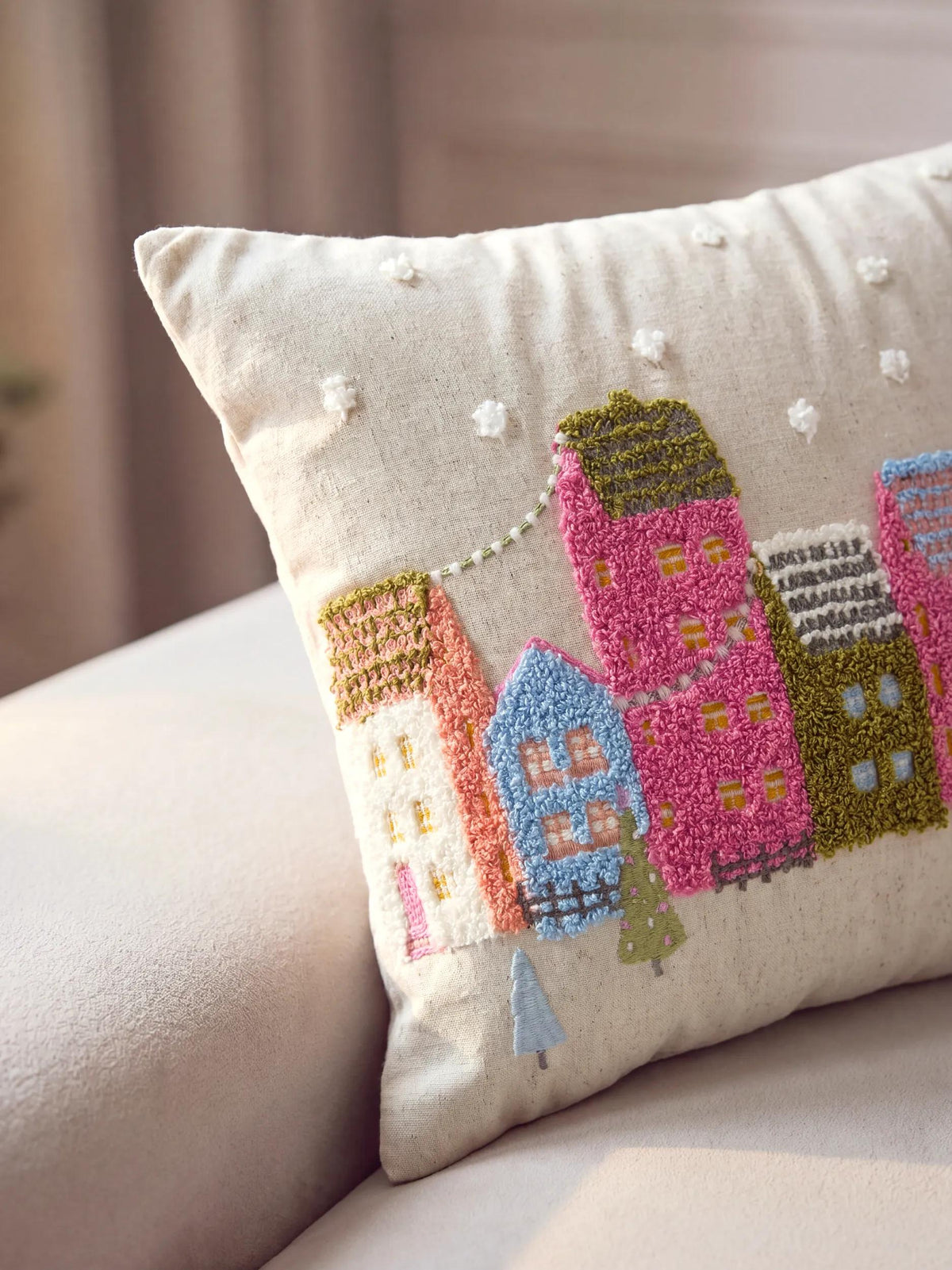 Christmas Cushion Joyful Cream