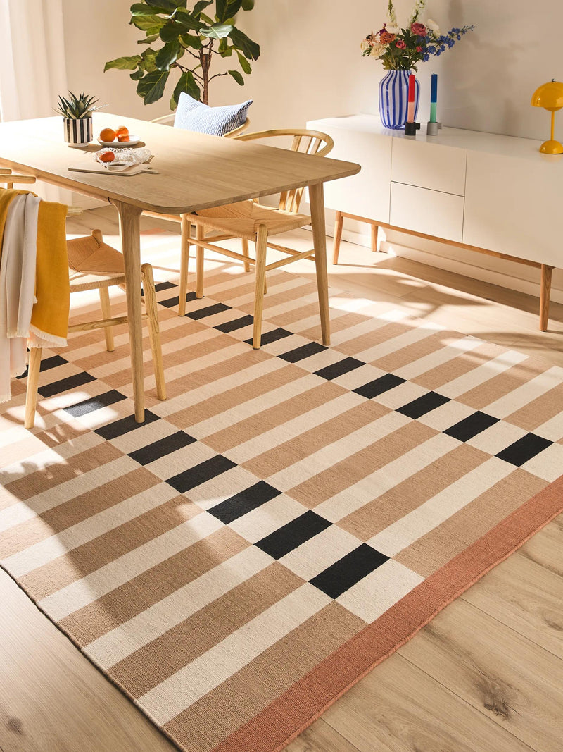 Flat Weave Rug Judith Beige/Black