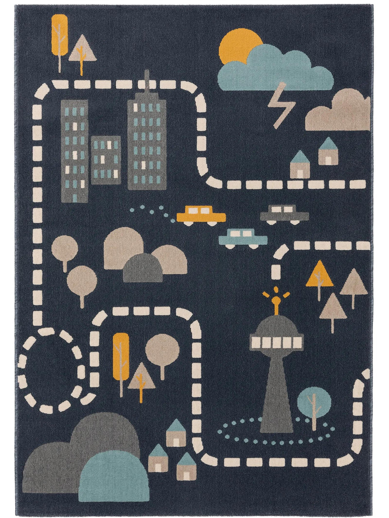 Kids rug Juno Blue