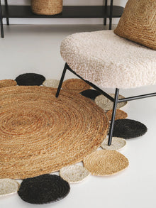 Jute Rug Jutta Light Brown/Black