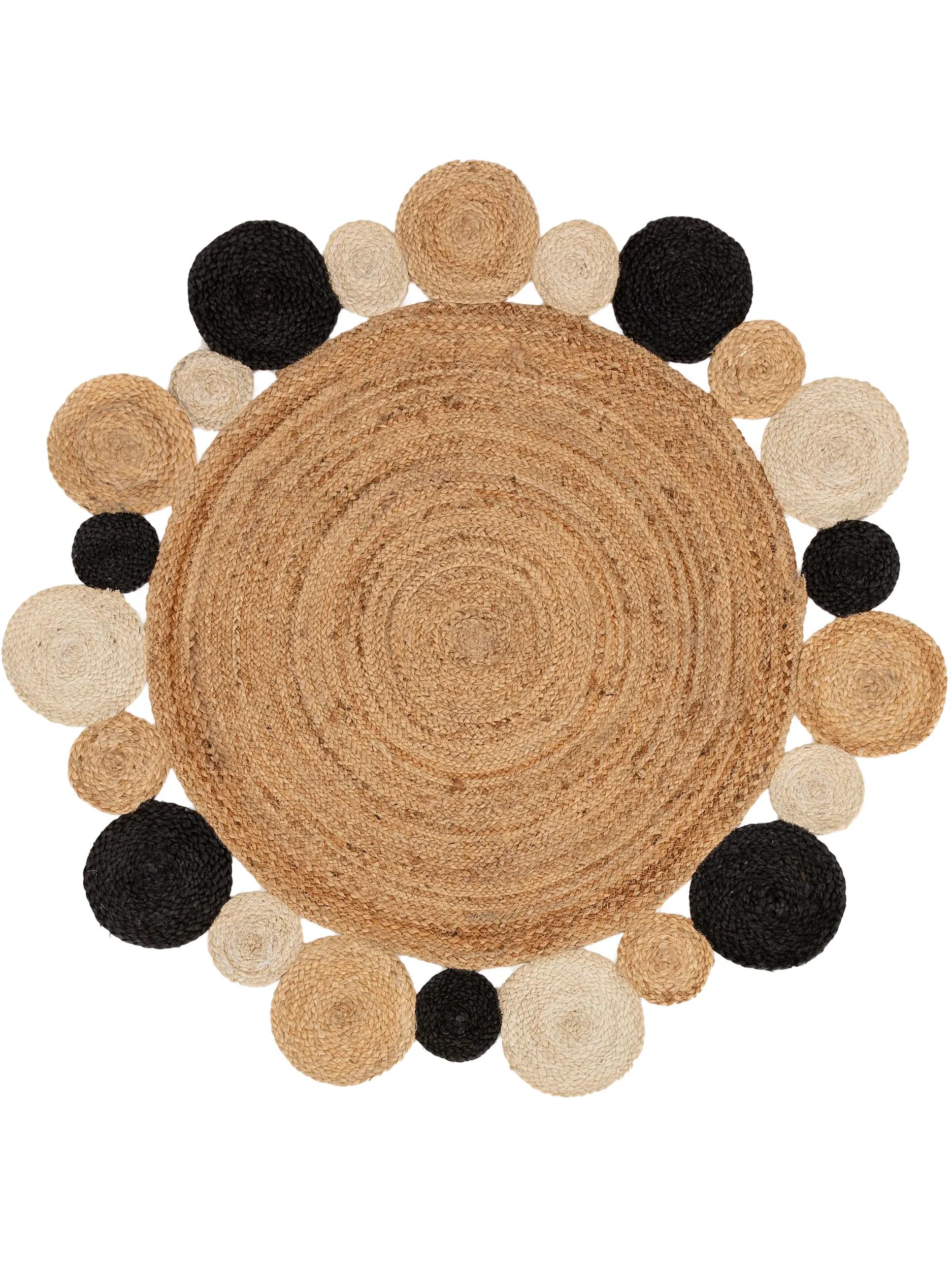 Jute Rug Jutta Light Brown/Black