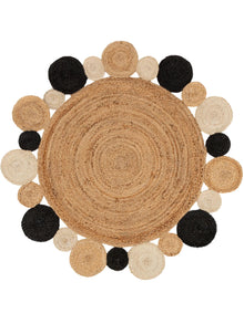 Jute Rug Jutta Light Brown/Black