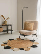Jute Rug Jutta Light Brown/Black
