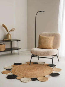 Jute Rug Jutta Light Brown/Black