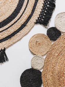 Jute Rug Jutta Light Brown/Black
