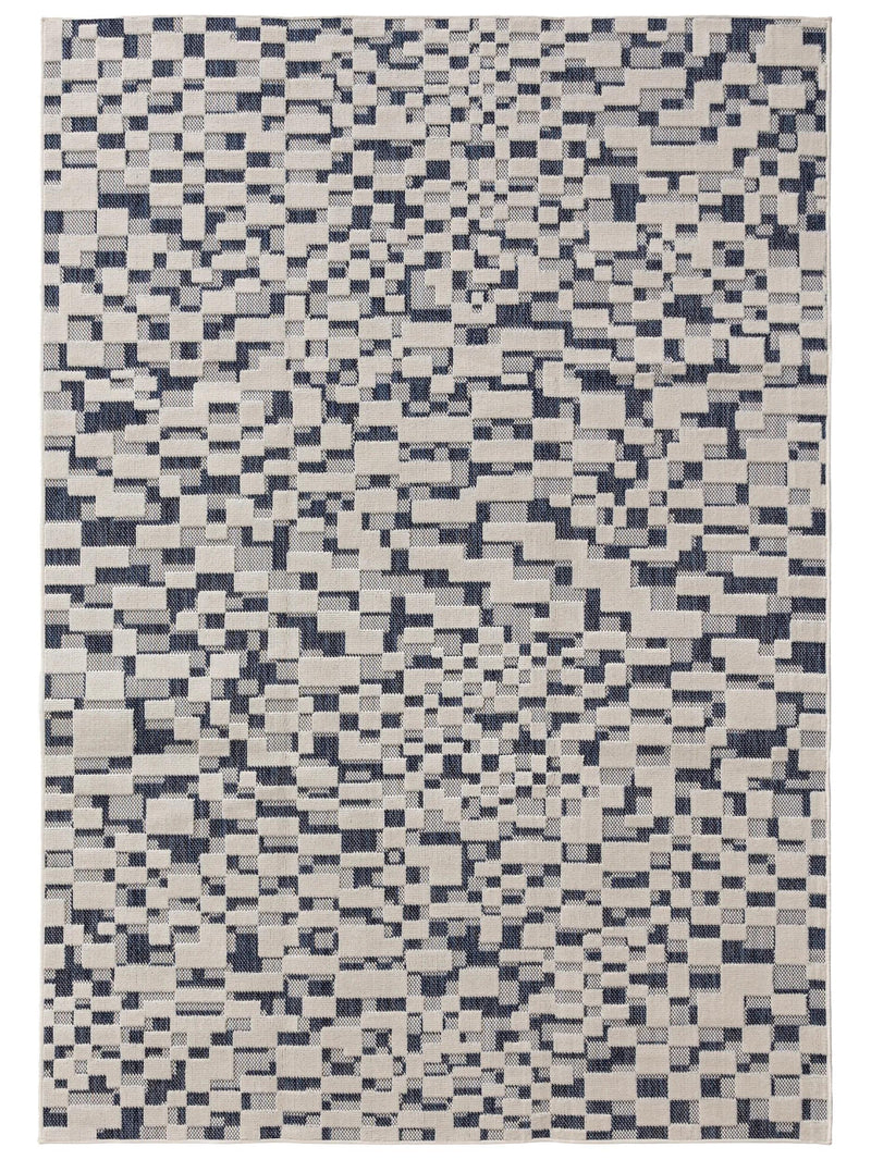 In- & Outdoor Rug Kaleo Blue/White