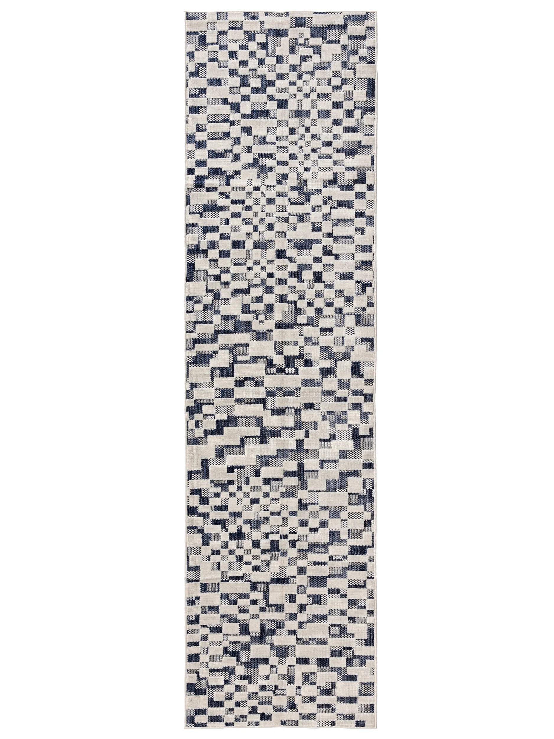 In- & Outdoor Rug Kaleo Blue/White