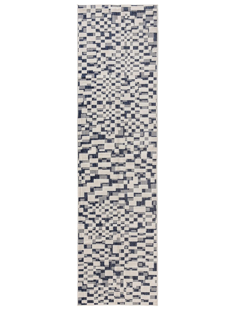 In- & Outdoor Rug Kaleo Blue/White