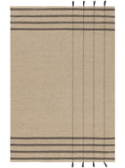 Alfombra de lana Kambiz beige/negro