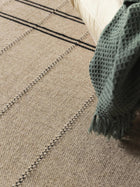 Alfombra de lana Kambiz beige/negro