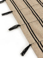 Alfombra de lana Kambiz beige/negro