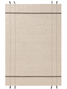 Tapis en laine Kambiz crème/charbon