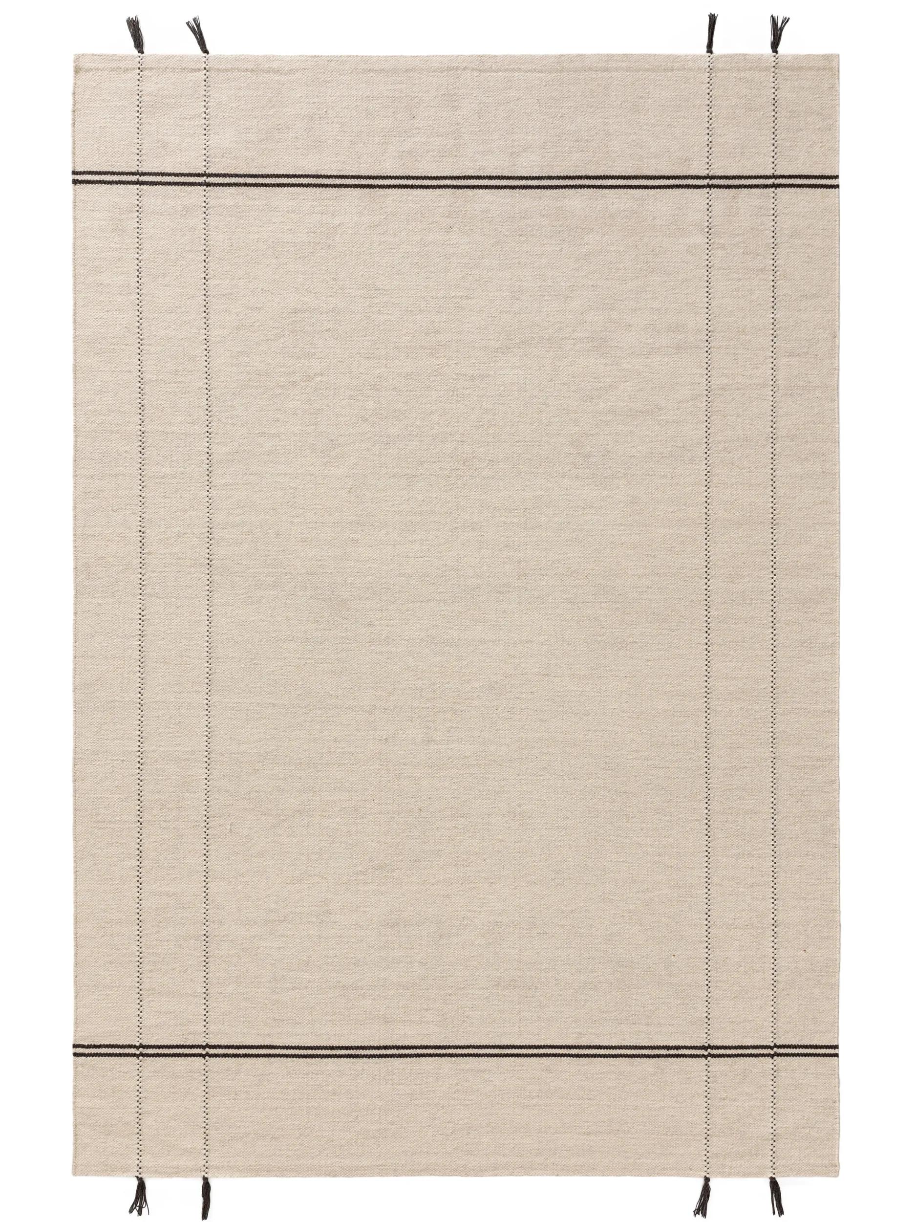 Tapis en laine Kambiz crème/charbon