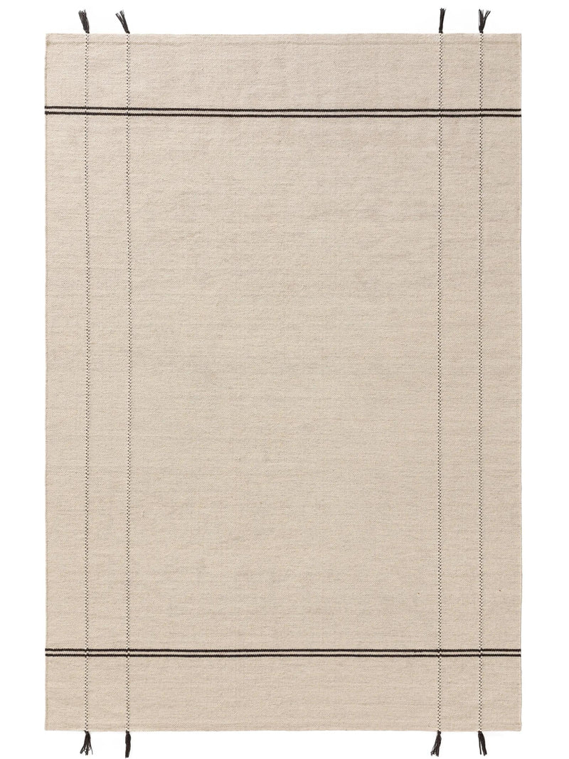 Tapis en laine Kambiz crème/charbon