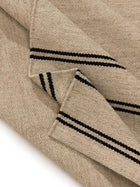 Alfombra de lana Kambiz beige/negro