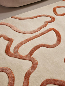 Teppich Keith Creme/Orange