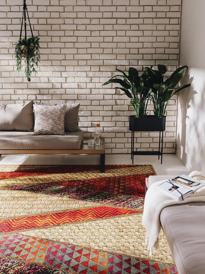In- & Outdoor Rug Kenya Beige/Red