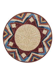 Tapis rond intérieur et extérieur Kenya multicolore