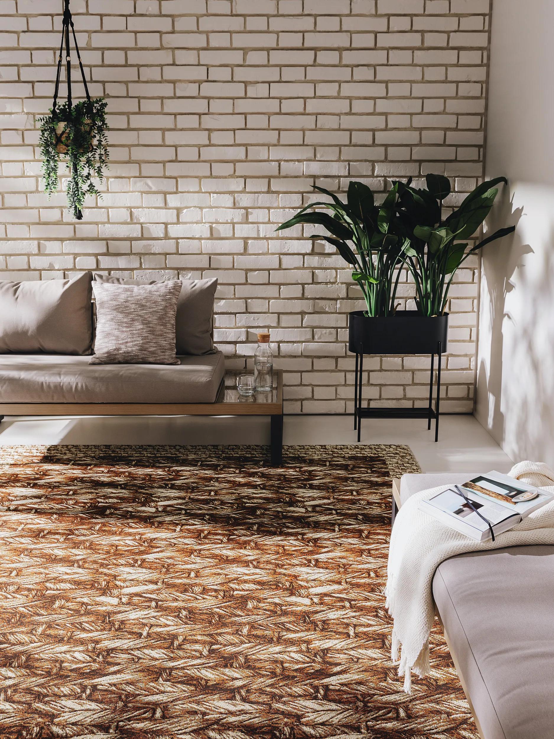 Alfombra para interior y exterior Kenya crema/beige