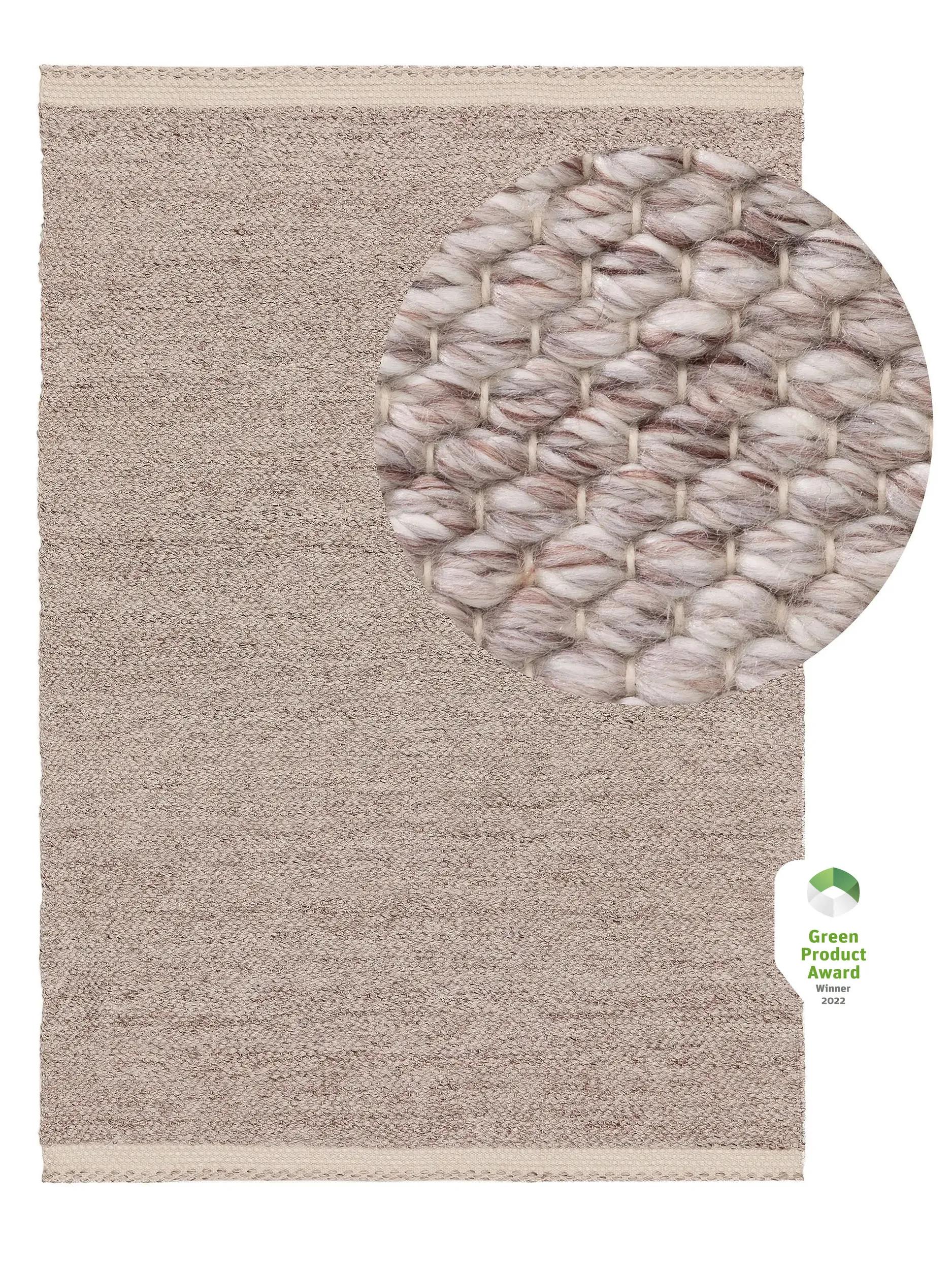 Rug made from recycled material Kiah Cream/Taupe