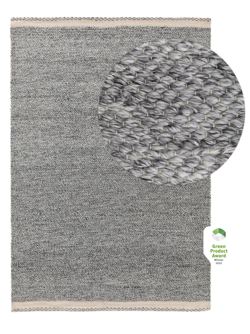 Rug made from recycled material Kiah Grey