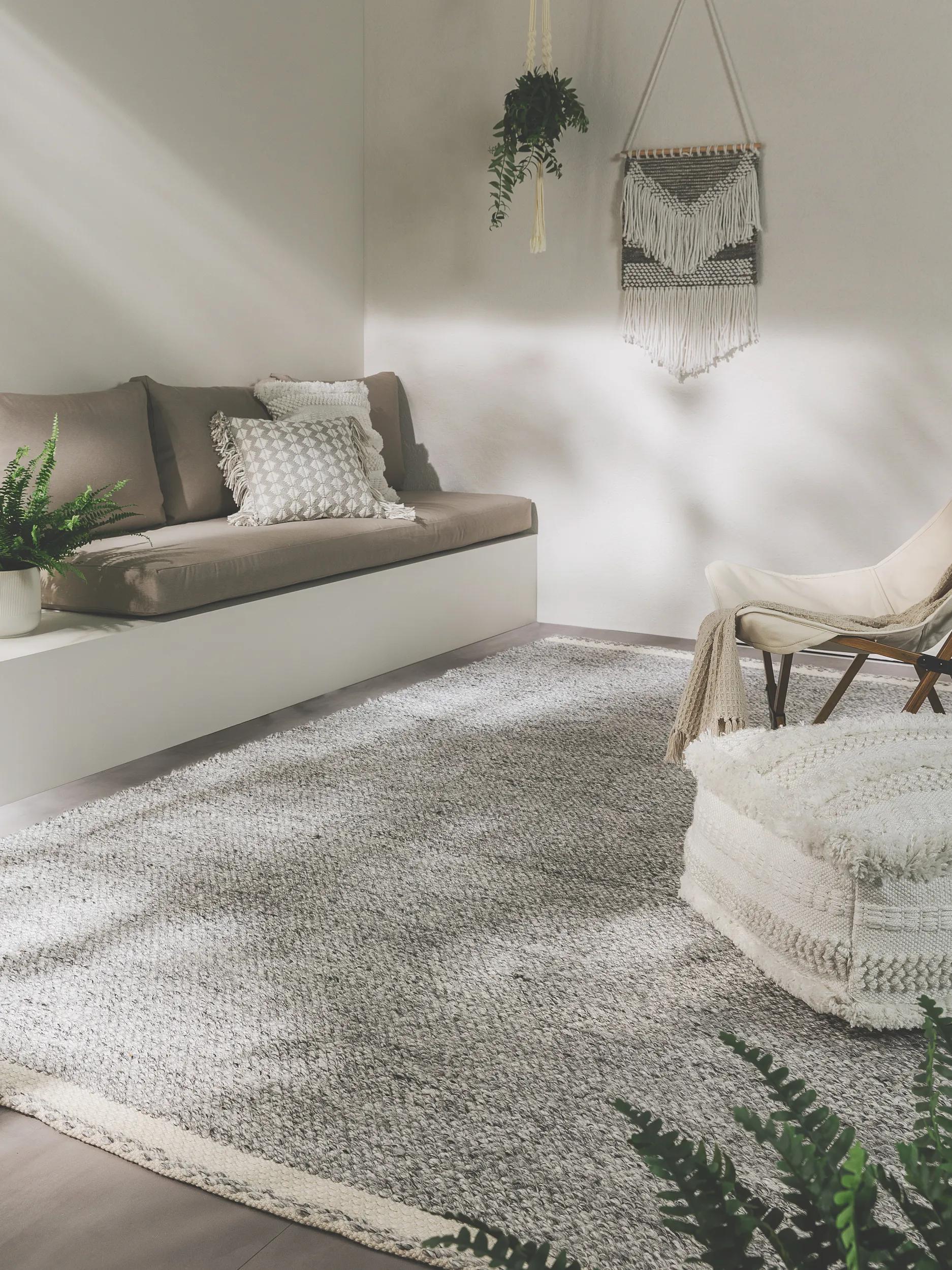Rug made from recycled material Kiah Grey