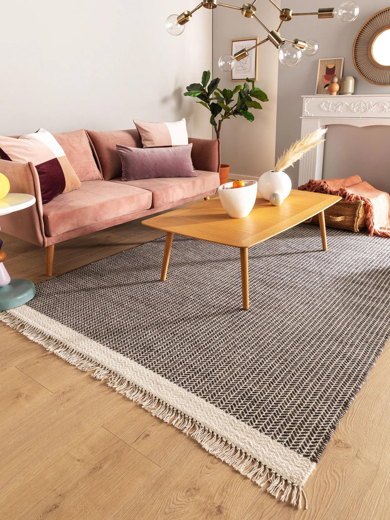 Wool Rug Kim Black/White