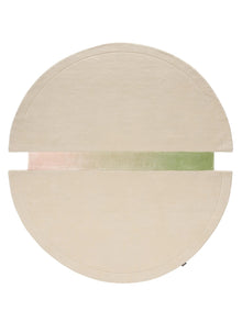 Tapis rond Kinga crème/rose