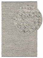 Alfombra de lana gris