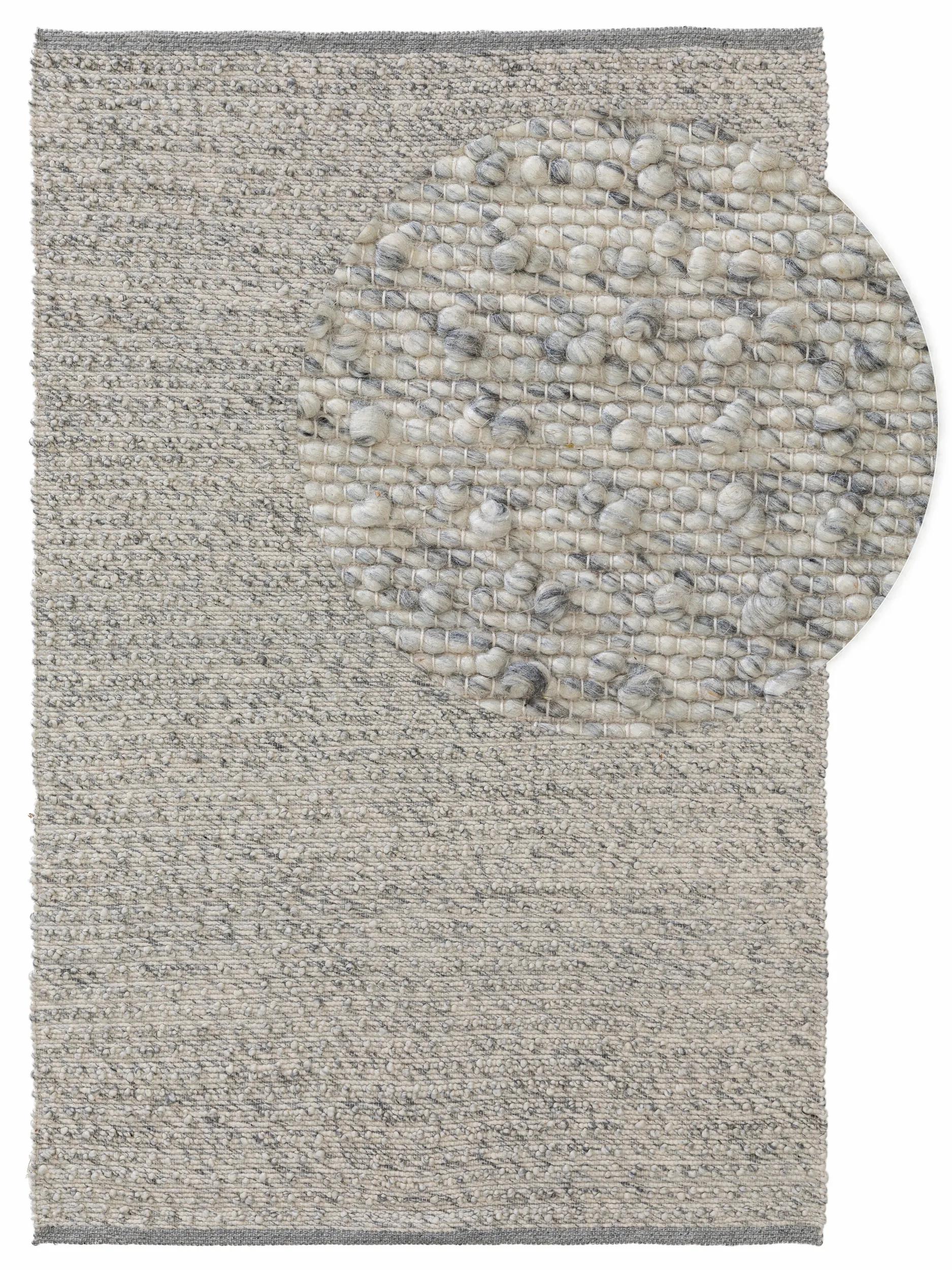Alfombra de lana gris