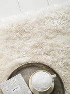 Shaggy rug Lea White