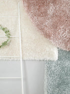 Shaggy rug Lea White
