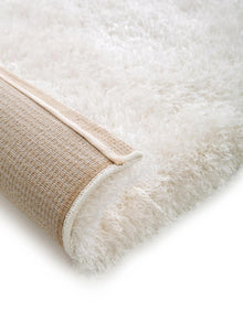 Shaggy rug Lea White
